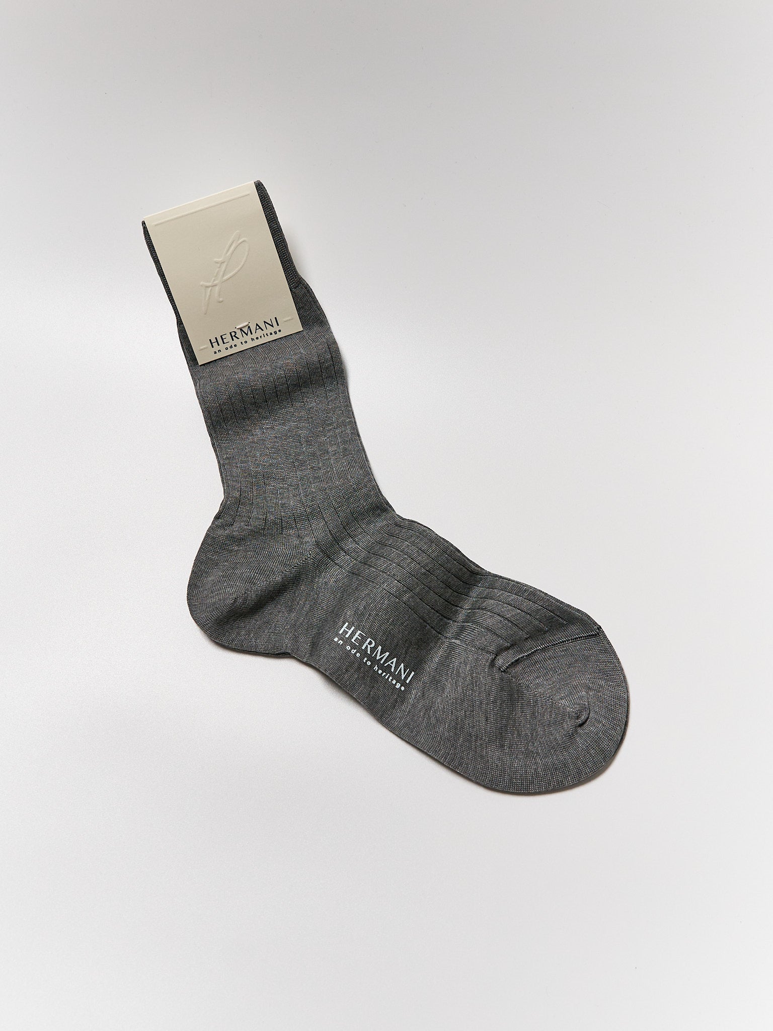 Luxury Egyptian Cotton Mid-Calf Socks For Men in Grey – Hermani Heritage