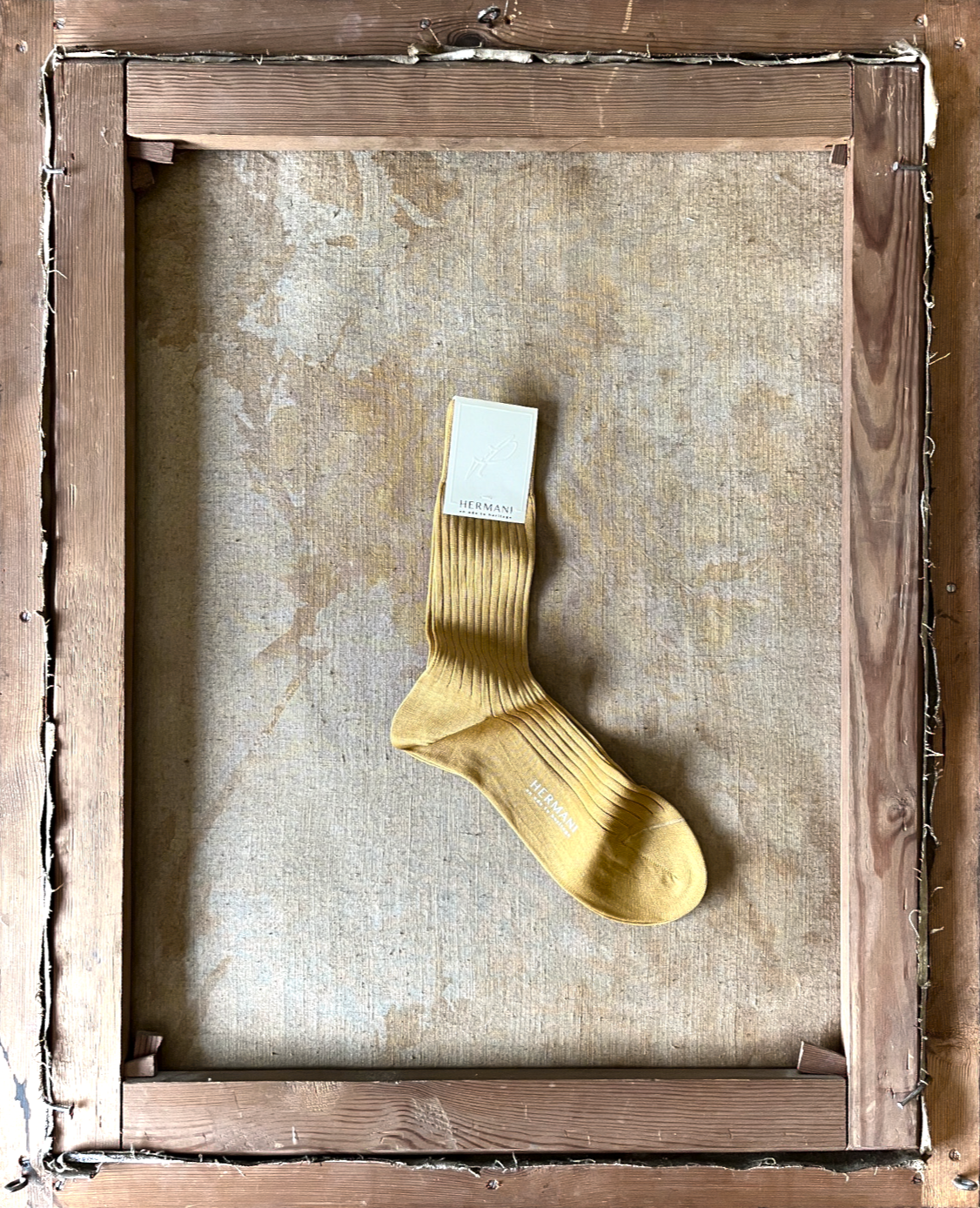 Socken aus ägyptischer Baumwolle Senape