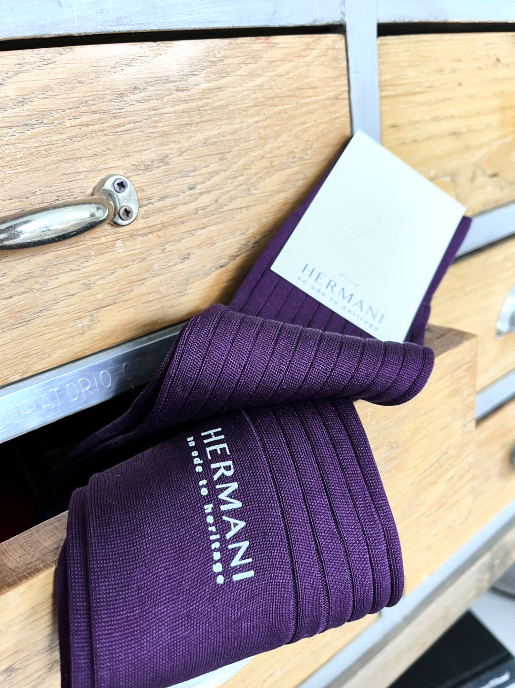 Socken aus ägyptischer Baumwolle - Viola