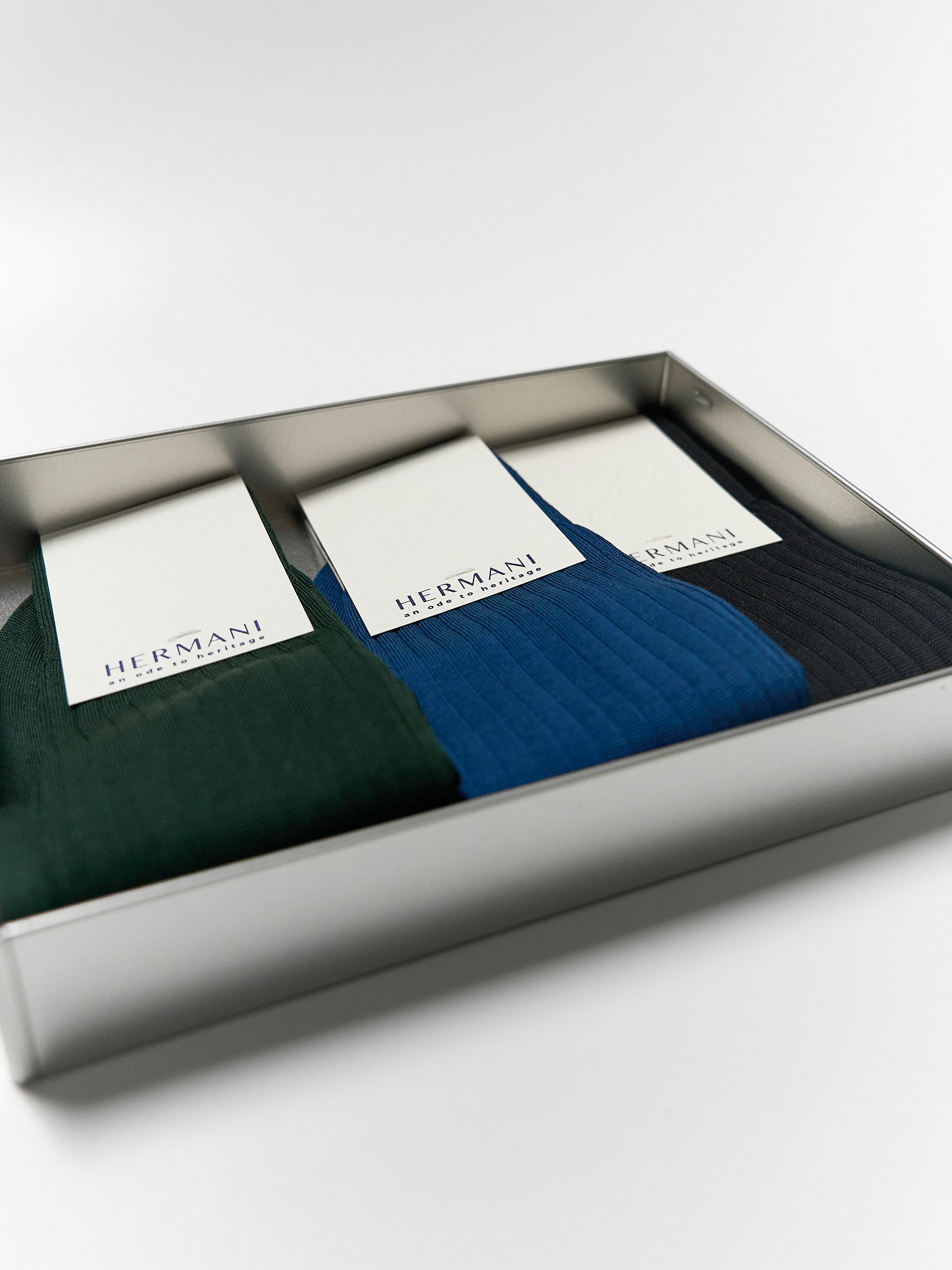 Gift Box: Egyptian Cotton Mid-Calf - Verdone, Nero, Blu