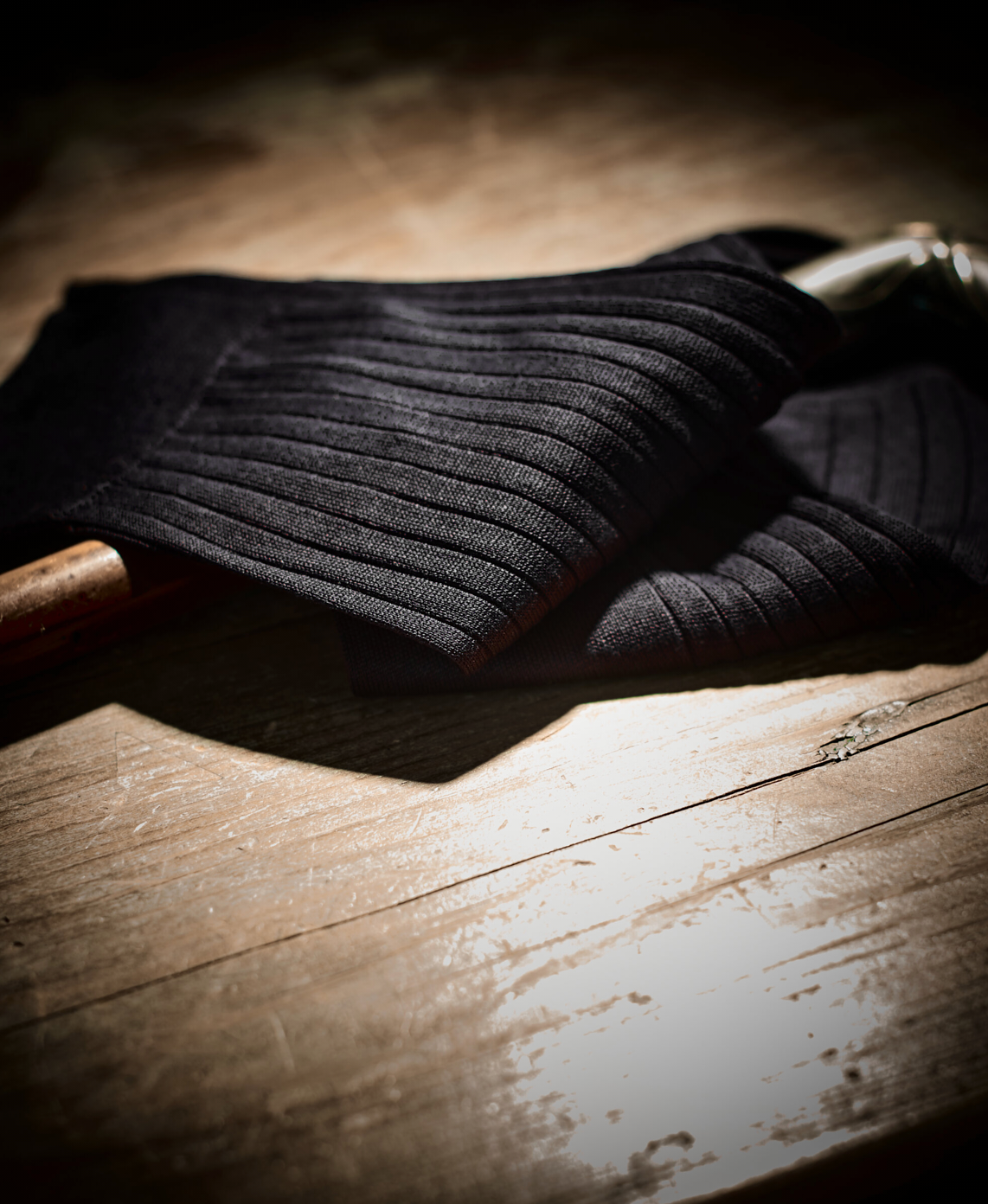 Socken aus Merinowolle Schwarz