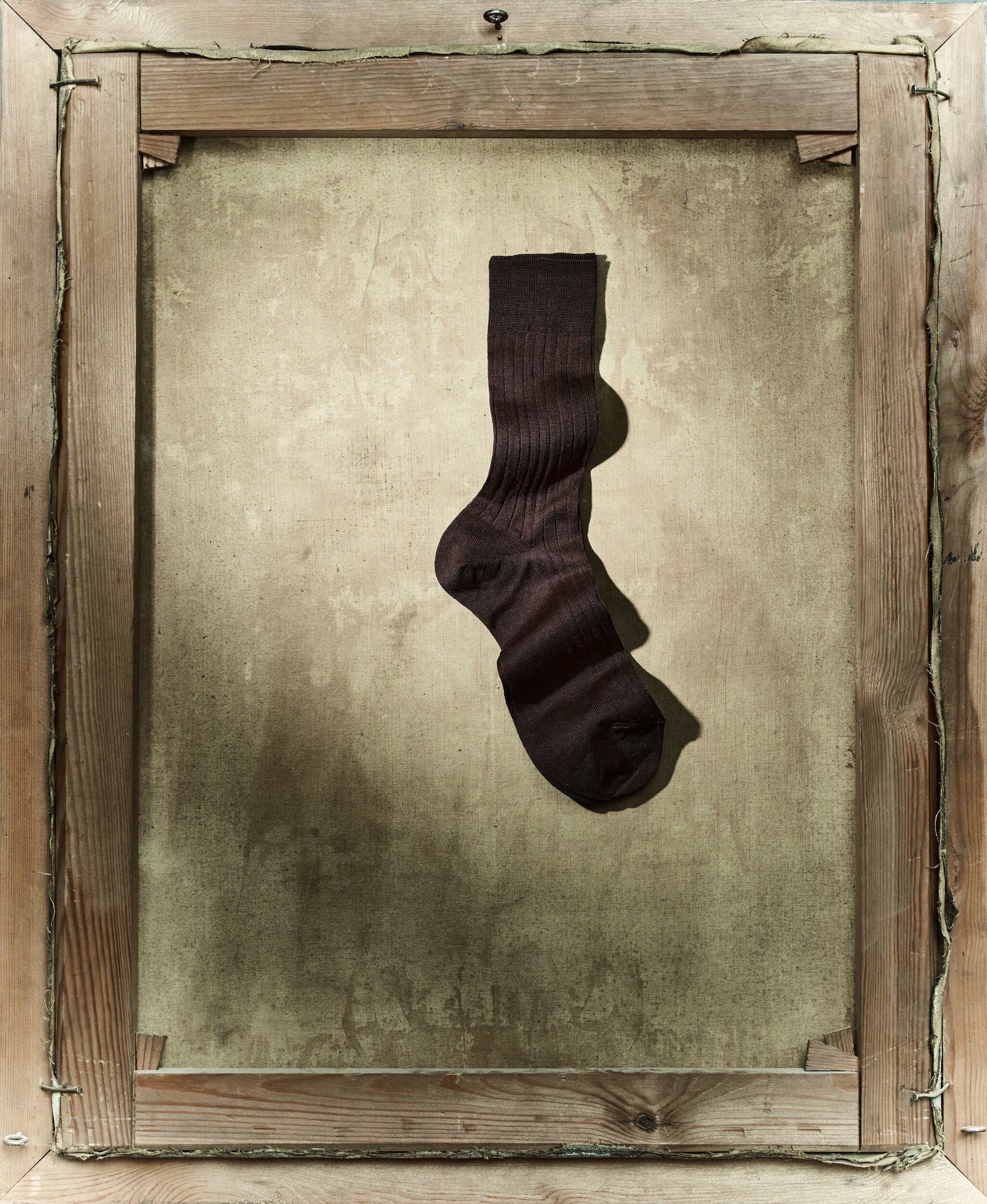 Socken aus Merinowolle Braun