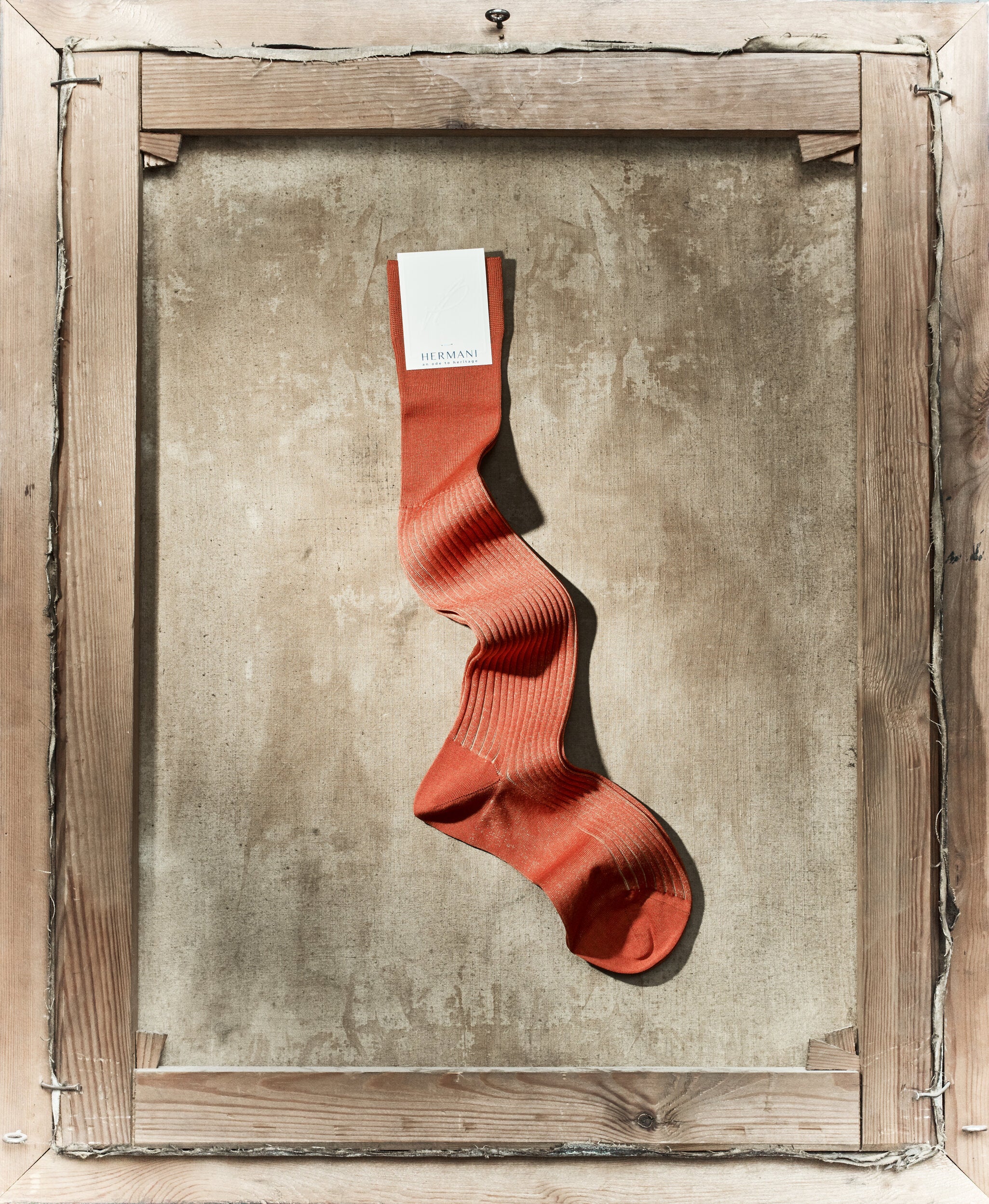 Luxury Vanisé Egyptian Cotton Knee-High Socks - Orange