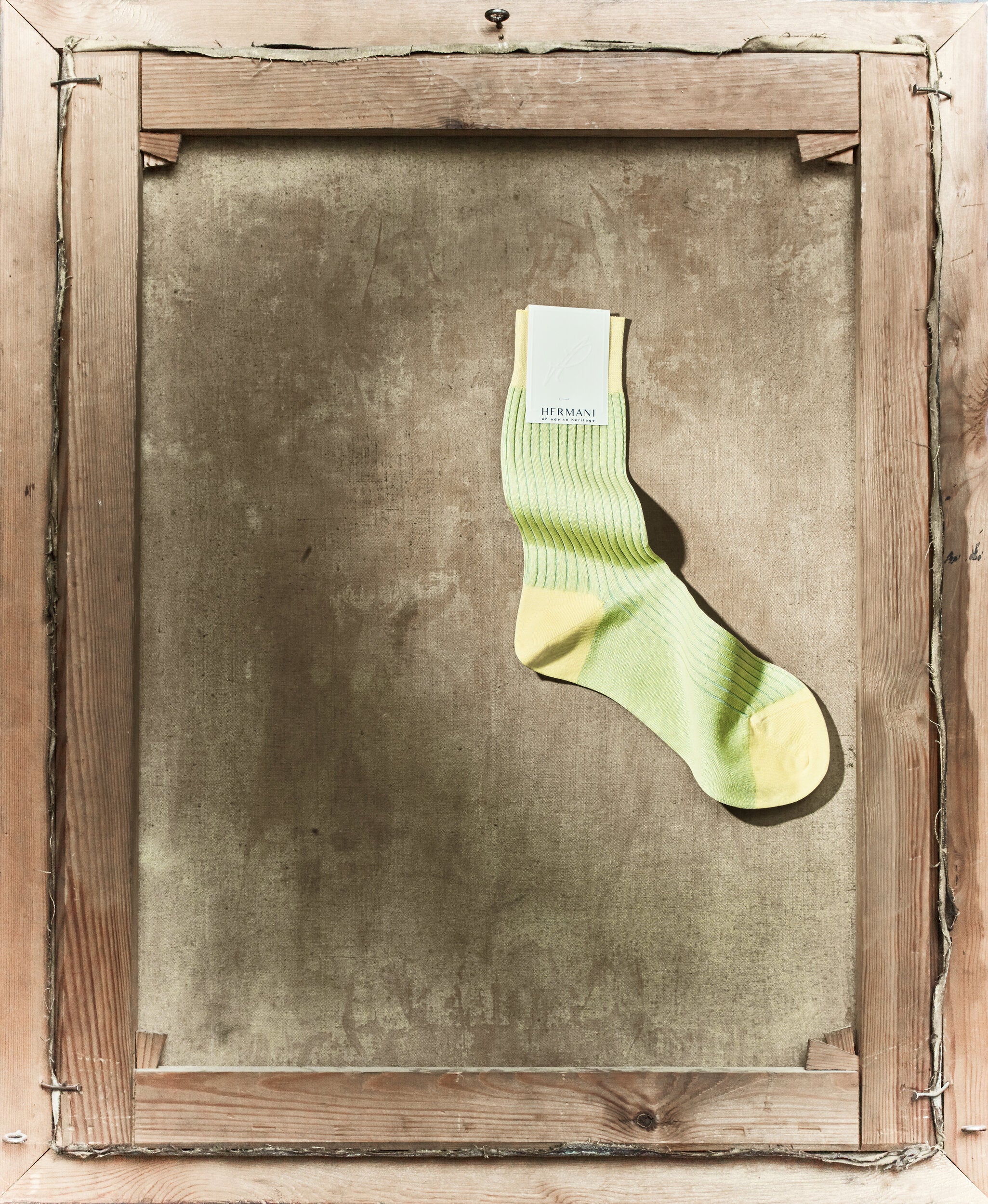 Luxury Vanisé Egyptian Cotton Mid-Calf Socks For Men - Lemon