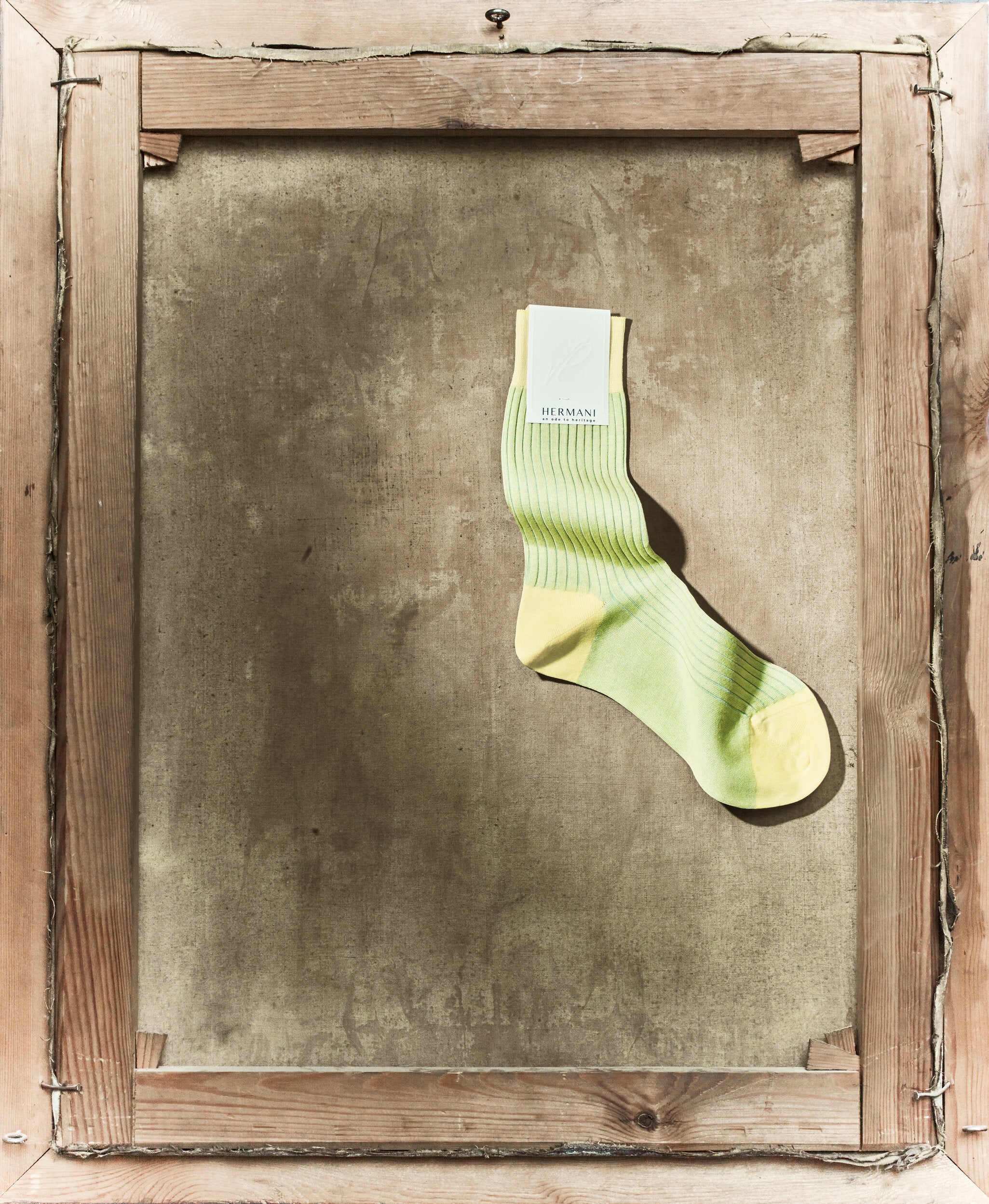 Luxury Vanisé Egyptian Cotton Mid-Calf Socks For Men - Lemon