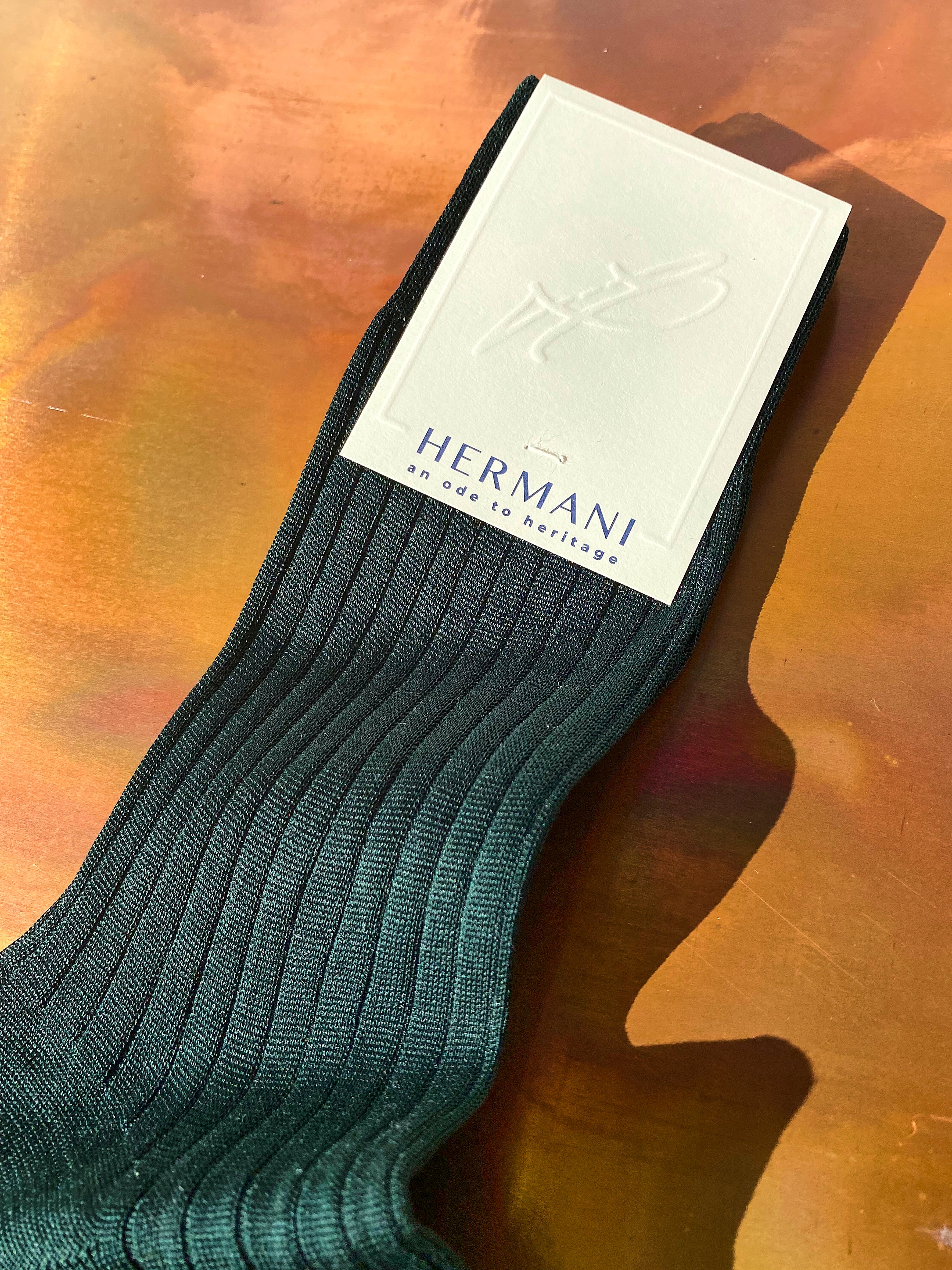 Luxury Women's Filo di Scozia Cotton Socks Green Detail2