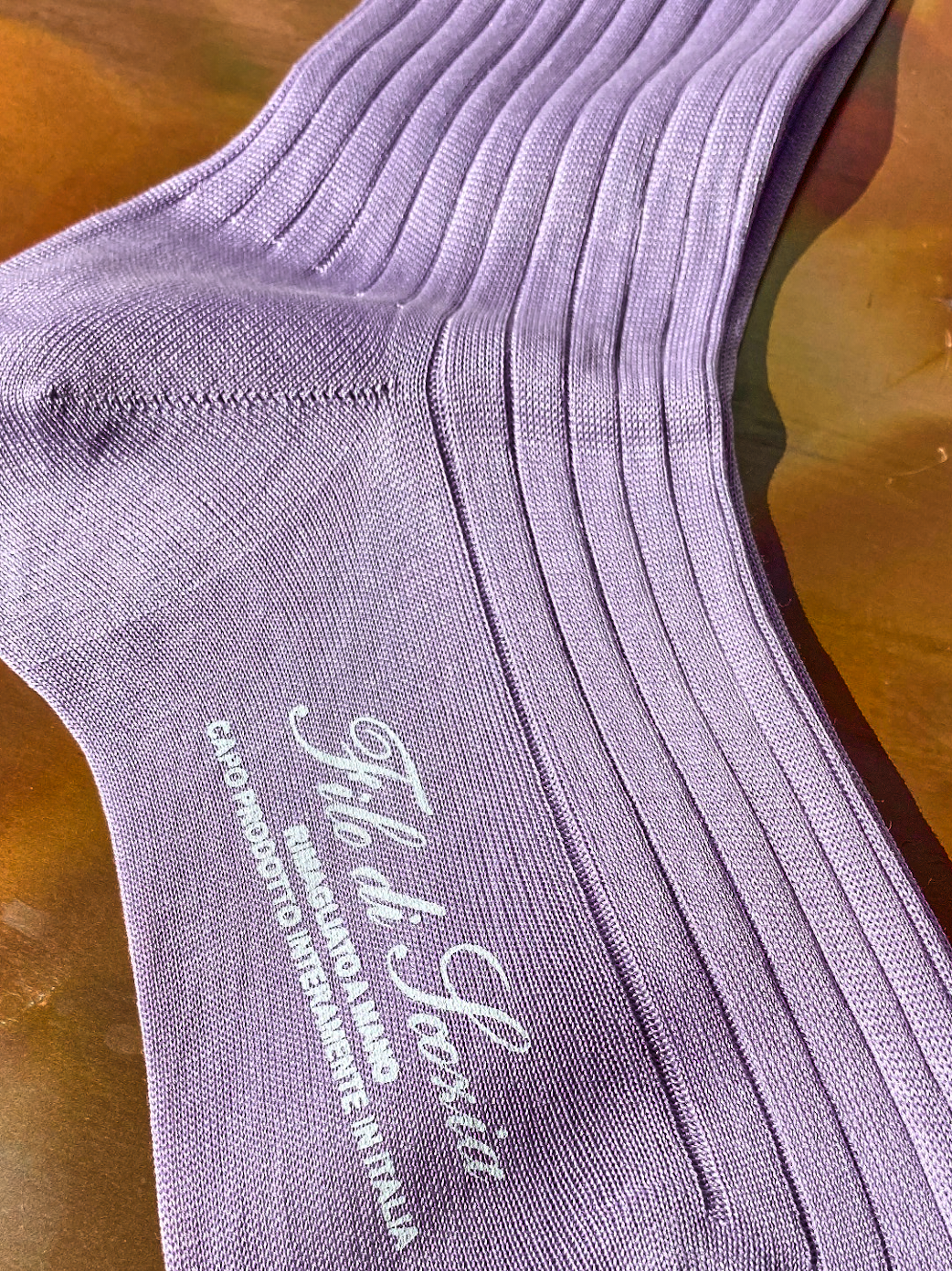 Luxury Women's Filo di Scozia Cotton Socks Lavender