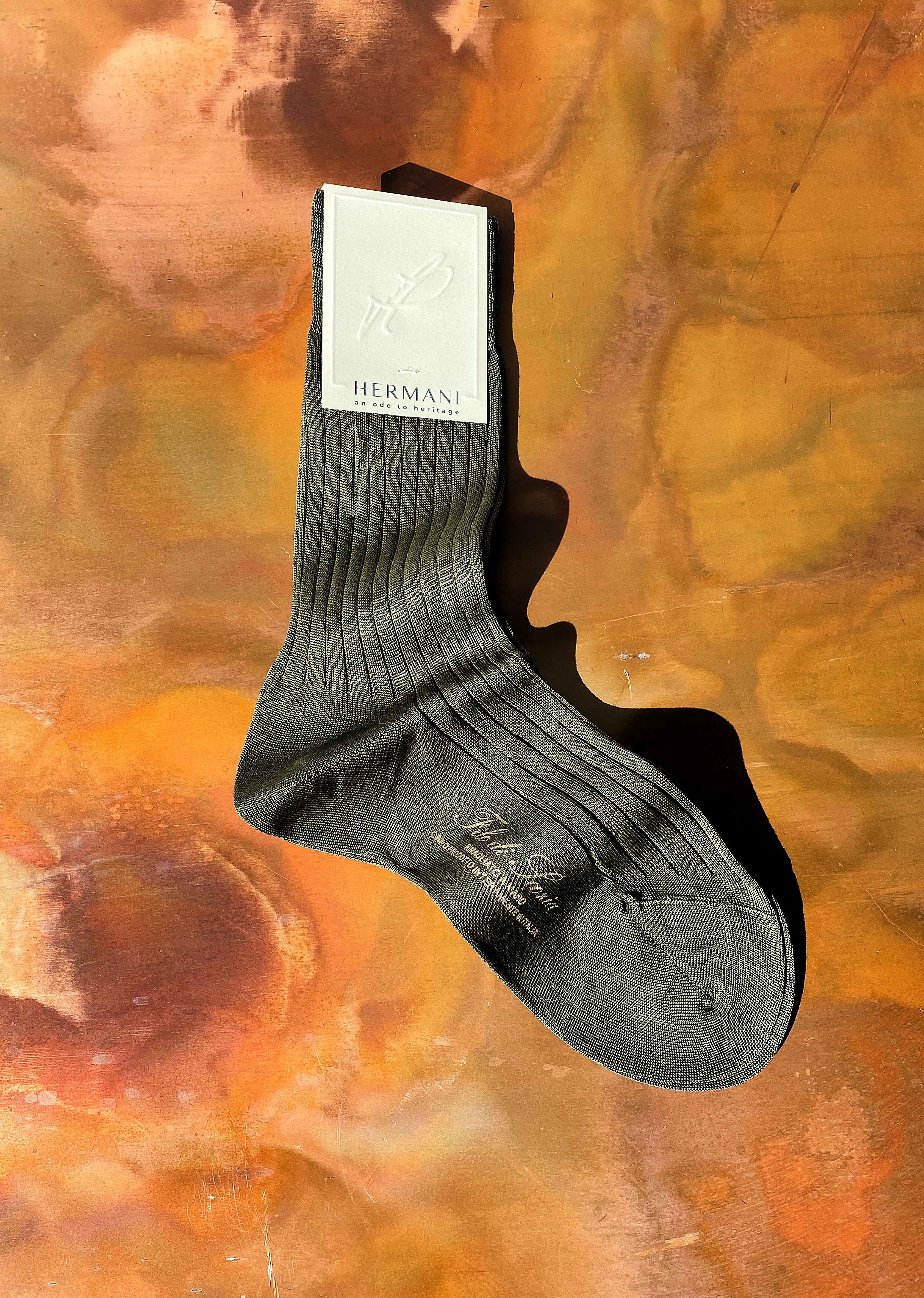 Luxury Women's Filo di Scozia Cotton Socks Olive