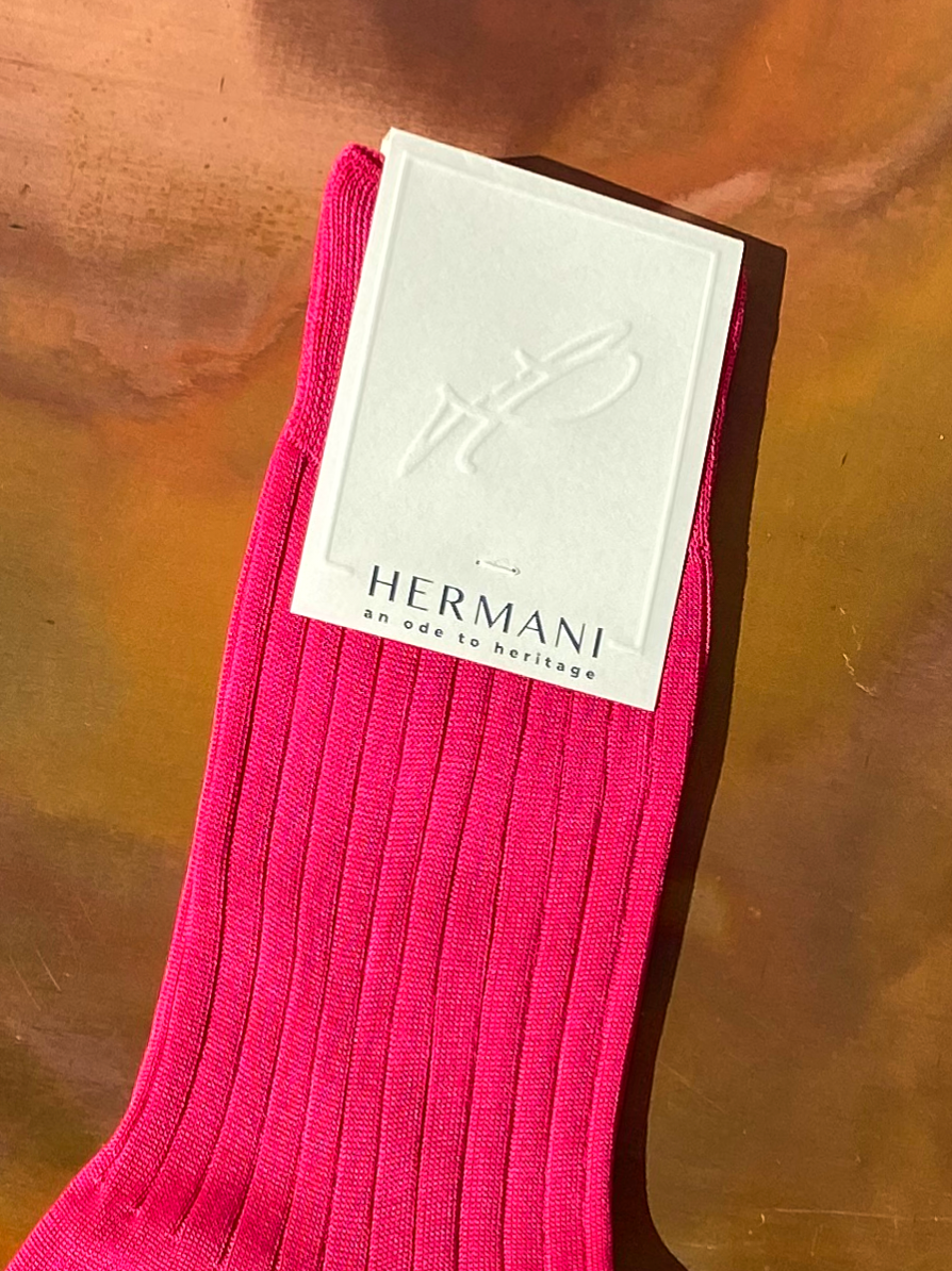 Luxury Women's Filo di Scozia Cotton Socks Pink