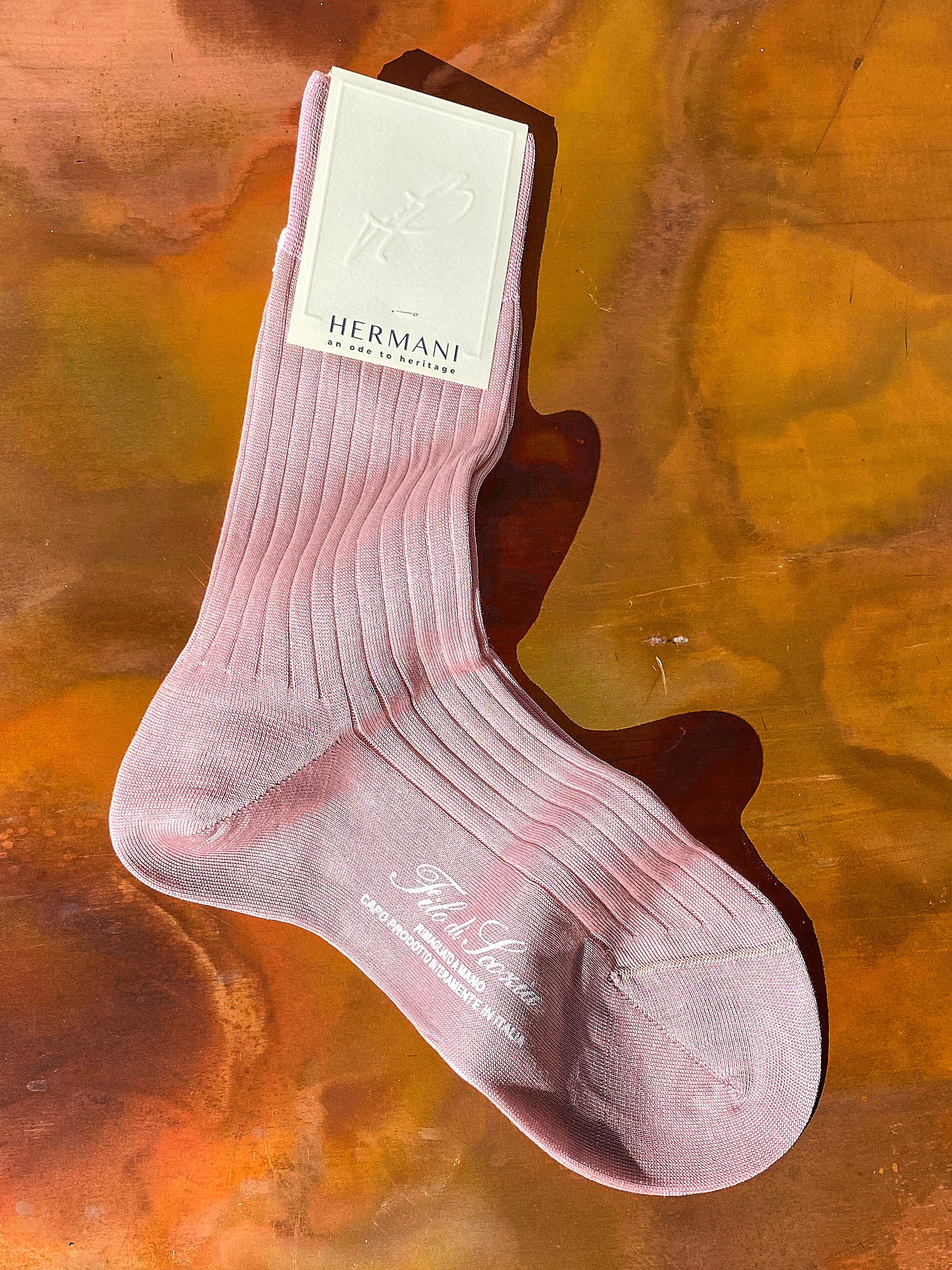 Luxury Women's Filo di Scozia Cotton Socks Rosa