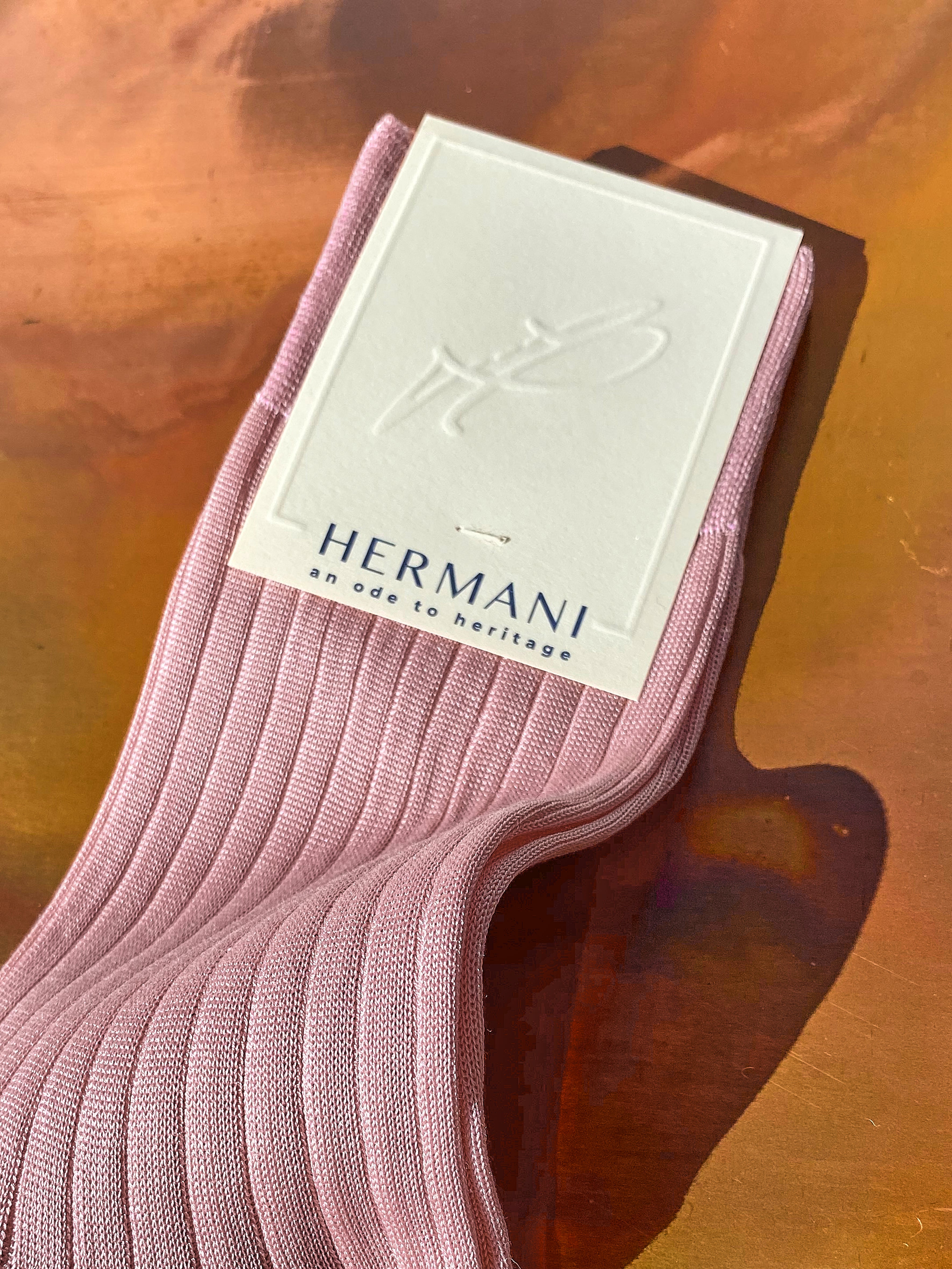 Luxury Women's Filo di Scozia Cotton Socks Rosa Detail2