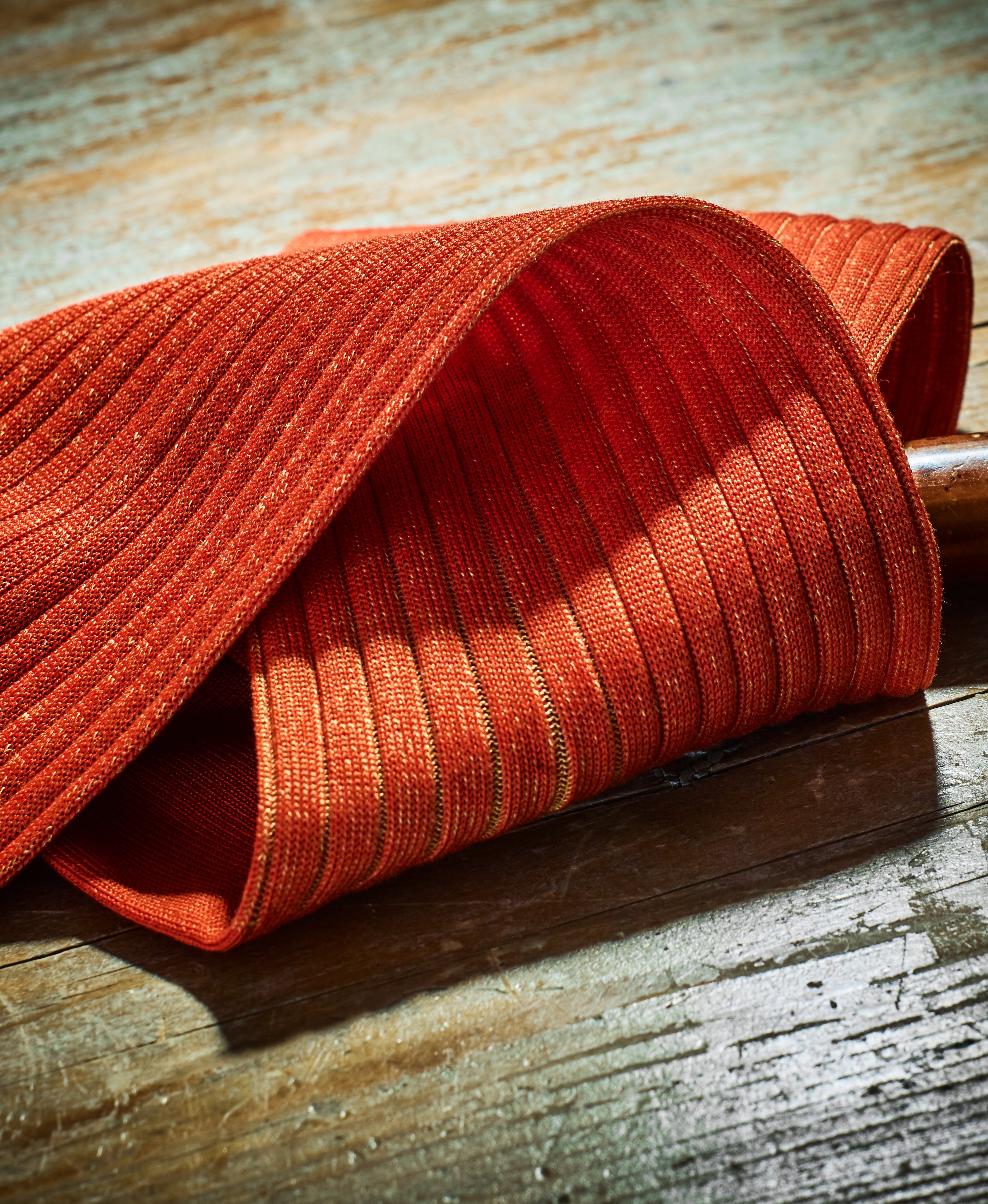 Vanisé Egyptian Cotton Knee-High Socks - Orange