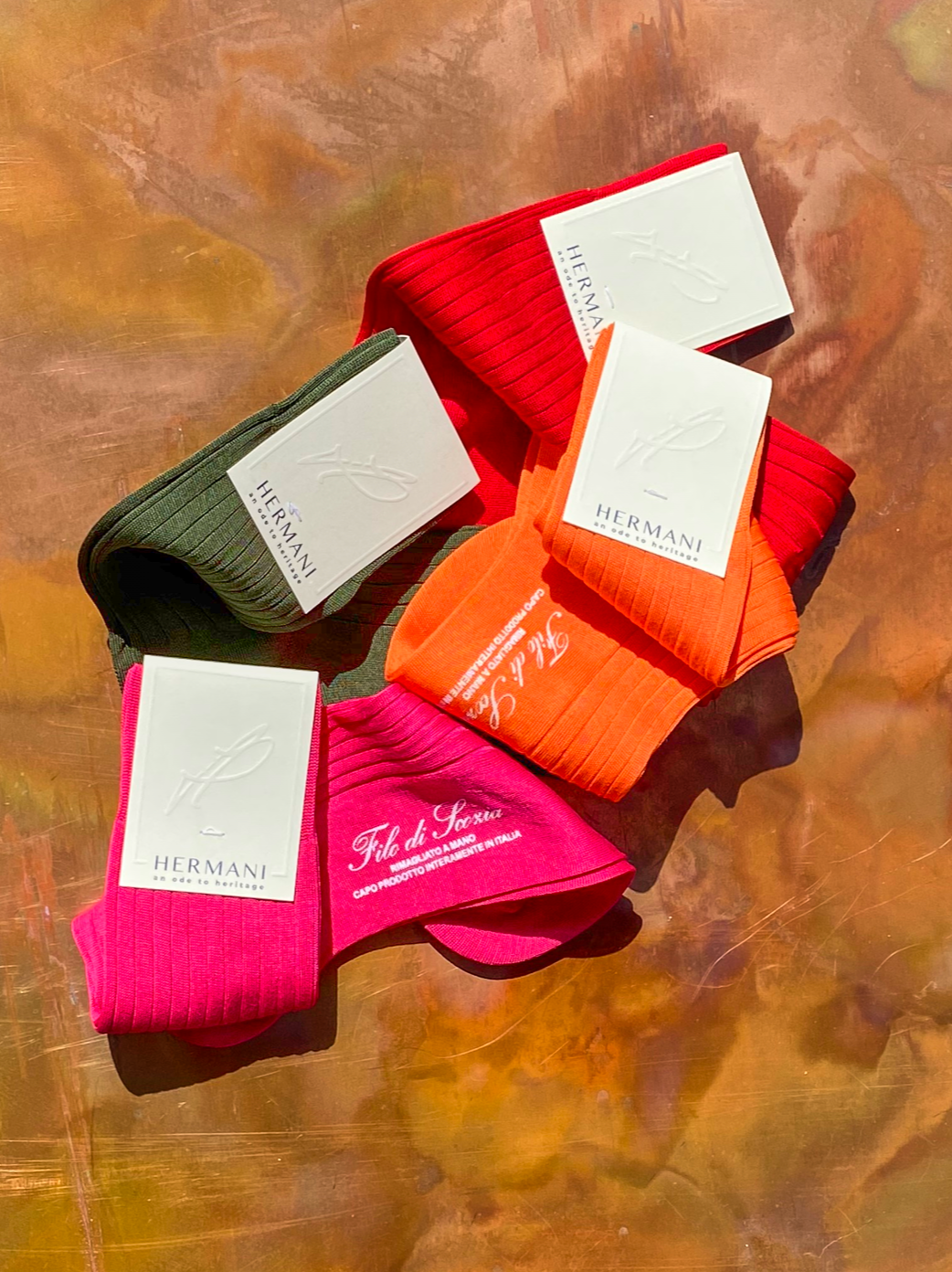 Women Luxury Fil Decosse Cotton Sock Giftbox Hibiscus