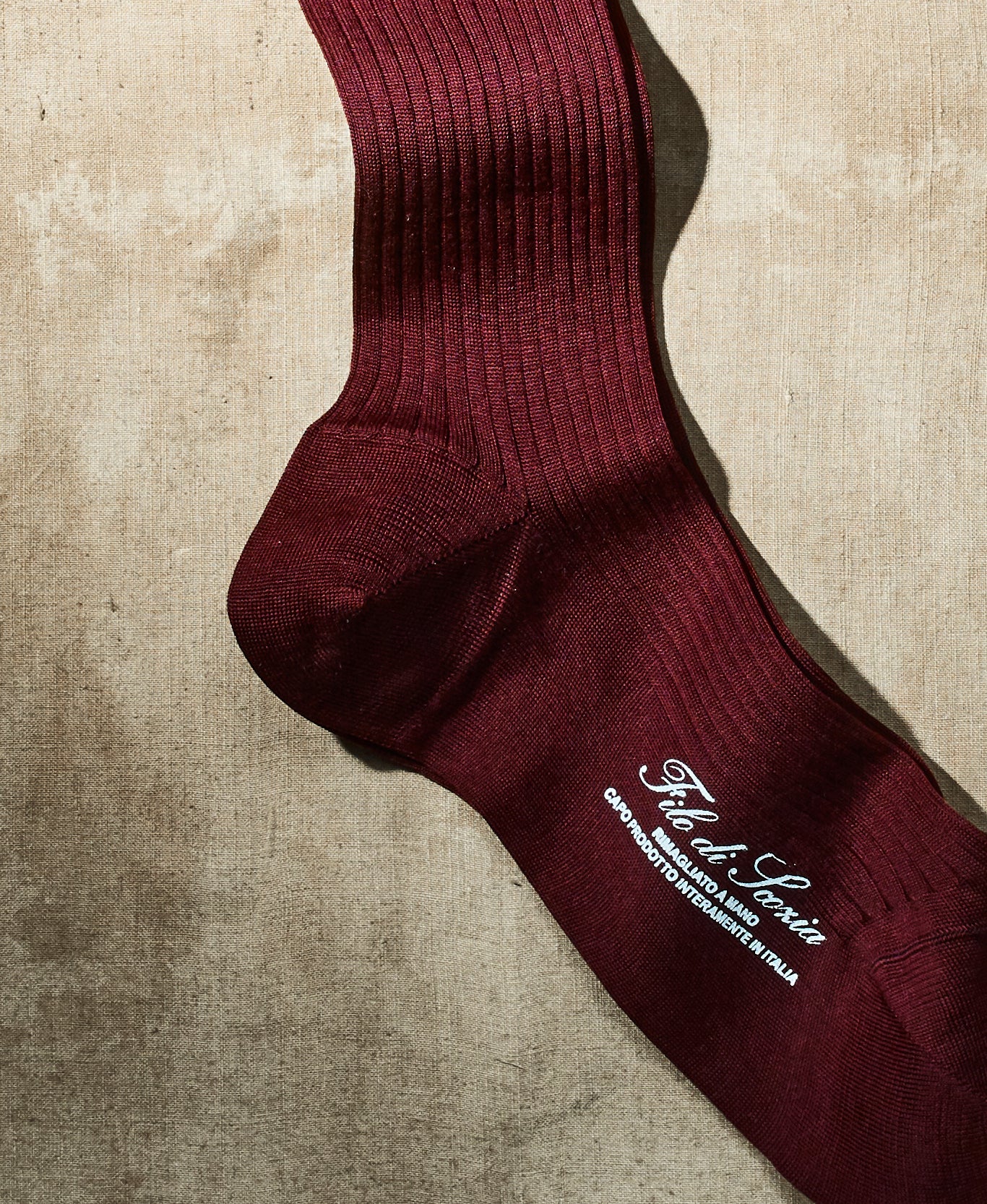 Socken aus ägyptischer Baumwolle - Bordeaux