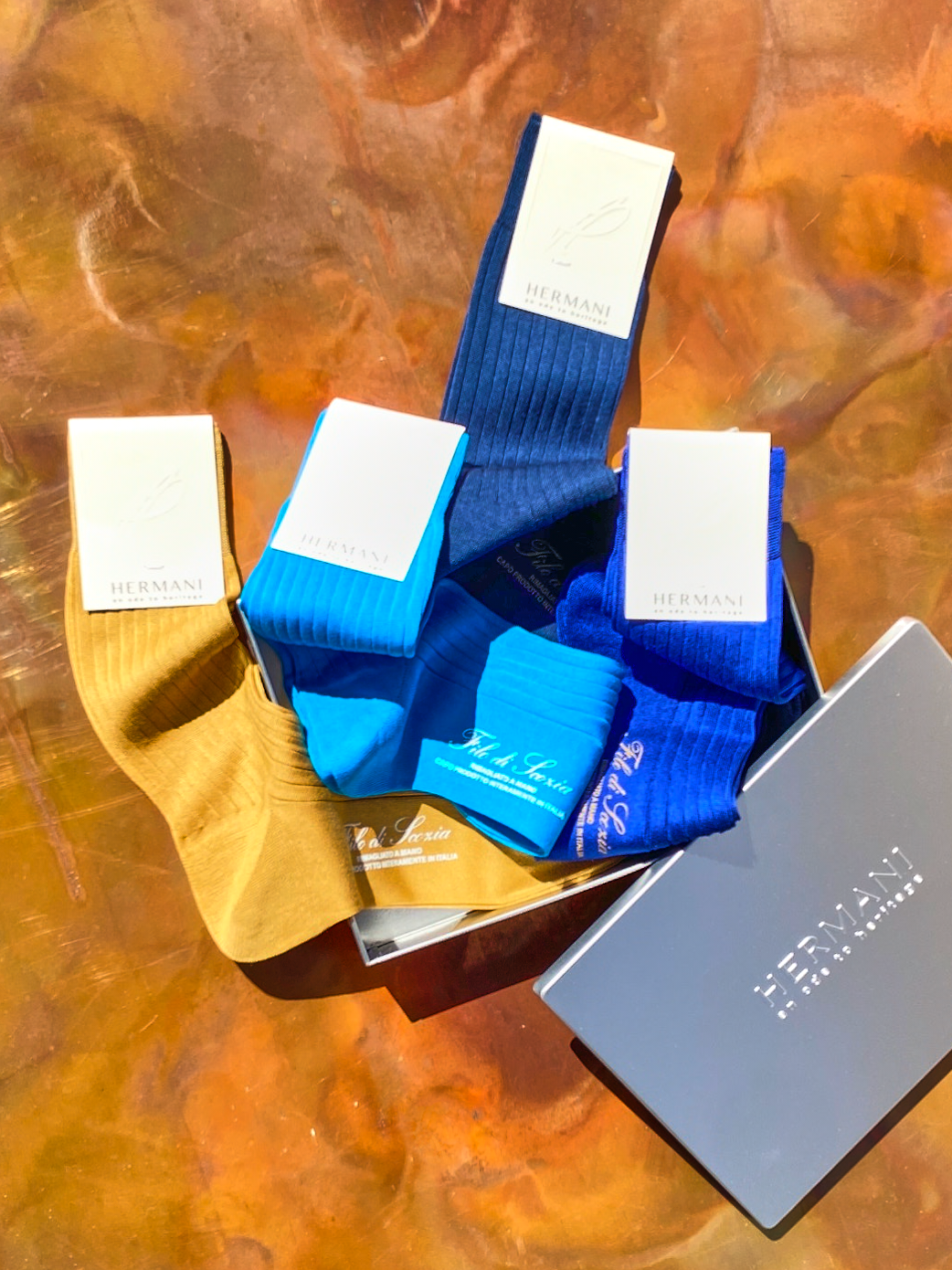 luxury Women Egyptian Cotton Socks Giftbox Mediterranean