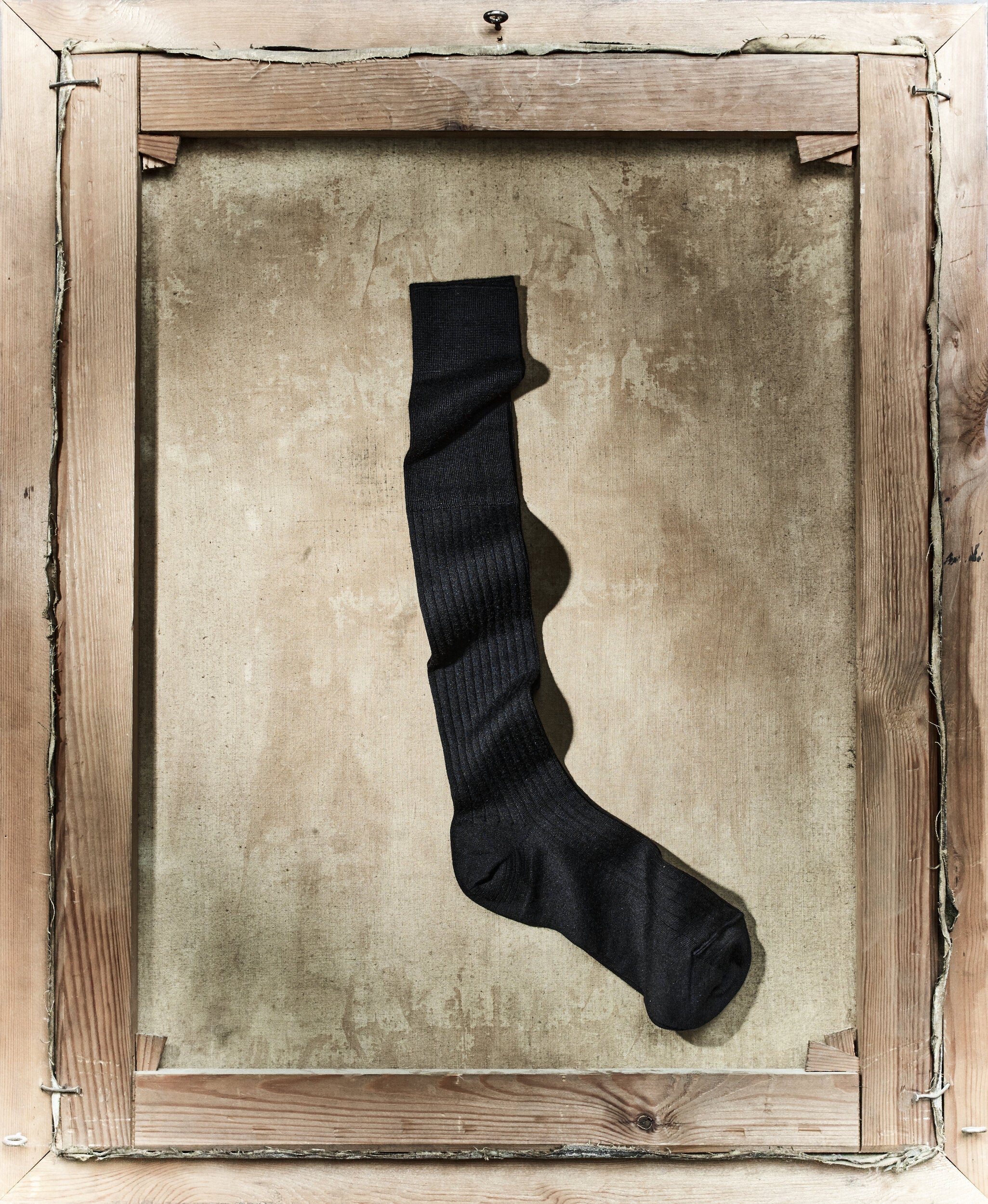 Merino Kniestrümpfe Nero
