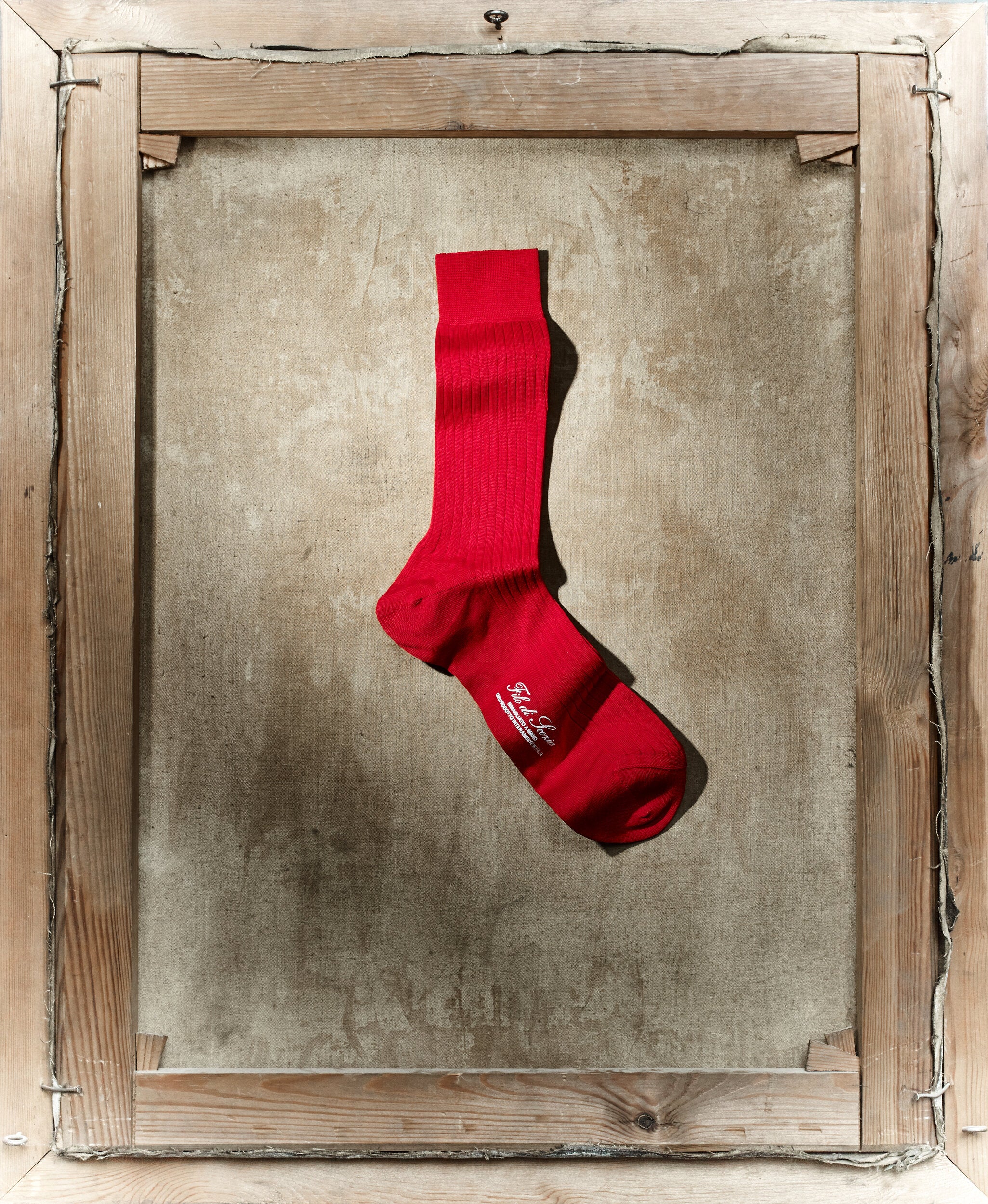 Filo di Scozia Cotton Mid-Calf - Rosso